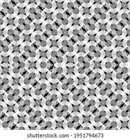 Design seamless decorative pattern. Abstract monochrome lacy background. Vector art
