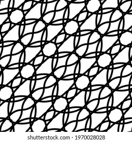 Design seamless decorative pattern. Abstract monochrome lacy background. Vector artv