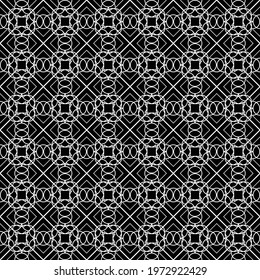 Design seamless decorative pattern. Abstract monochrome lacy background. Vector art