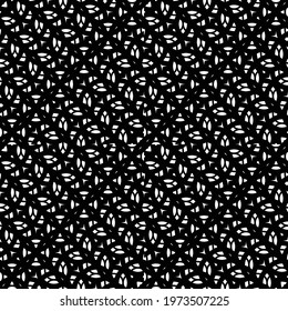 Design seamless decorative pattern. Abstract monochrome lacy background. Vector art
