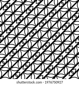 Design seamless decorative pattern. Abstract monochrome lacy background. Vector art