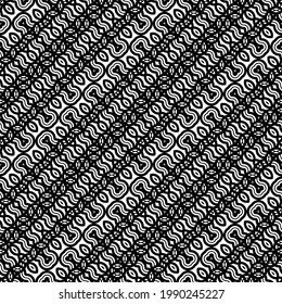 Diseño de un patrón decorativo impecable. Resumen de fondo de encaje monocromo. Arte vectorial