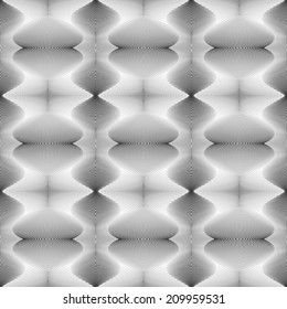 Design seamless decorative pattern. Abstract monochrome waving lines background. Speckled texture. Vector art