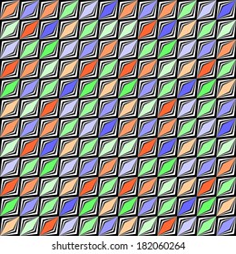 Design seamless diamond geometric diagonal pattern. Abstract colorful decorative background. Vector art