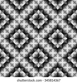 Design seamless diamond pattern. Abstract geometric monochrome background. Vector art. No gradient