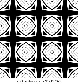 Design seamless diamond pattern. Abstract geometric monochrome background. Vector art