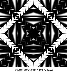 Design seamless diamond pattern. Abstract geometric monochrome background. Vector art. No gradient