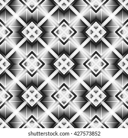 Design seamless diamond pattern. Abstract geometric monochrome background. Vector art. No gradient