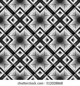 Design seamless diamond pattern. Abstract geometric monochrome background. Vector art. No gradient
