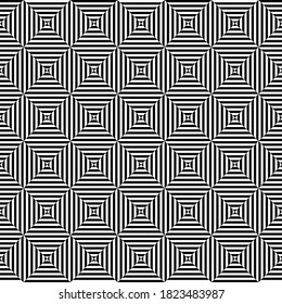 Design seamless diamond trellised pattern. Abstract geometric monochrome background. Vector art. 