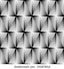 Design seamless diamond trellised pattern. Abstract geometric monochrome background. Speckled texture. Vector art. No gradient