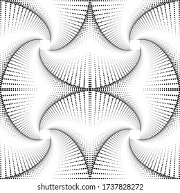 Diseño de un patrón punteado impecable. Resumen de fondo decorativo monocromo. Arte vectorial
