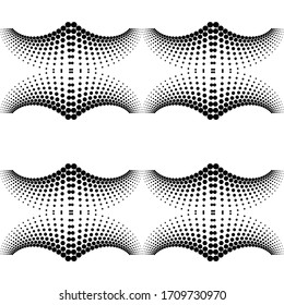 Design seamless dottged pattern. Abstract monochrome decorative background. Vector art