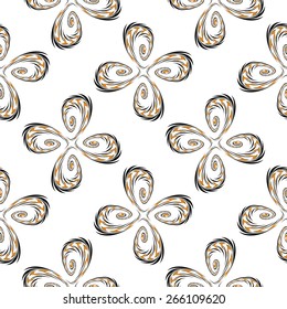 Design seamless flower decorative pattern. Abstract colorful background. Vector art