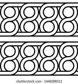 Design seamless geometric pattern. Abstract monochrome circle background. Vector art