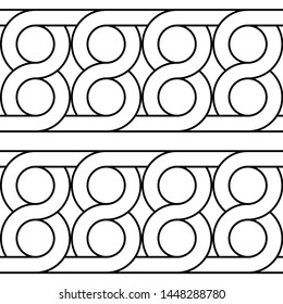 Design seamless geometric pattern. Abstract monochrome circle background. Vector art