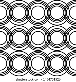 Design seamless geometric pattern. Abstract monochrome circle background. Vector art