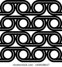 Design seamless geometric pattern. Abstract monochrome circle background. Vector art