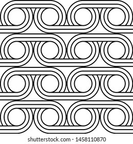 Design seamless geometric pattern. Abstract monochrome circle background. Vector art
