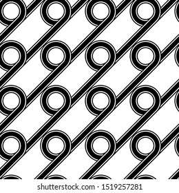 Design seamless geometric pattern. Abstract monochrome circle background. Vector art