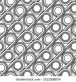 Design seamless geometric pattern. Abstract monochrome circle background. Vector art