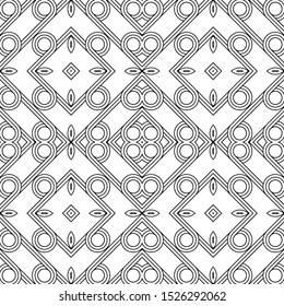Design seamless geometric pattern. Abstract monochrome grating decorative background. Vector art