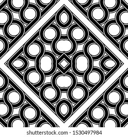 Design seamless geometric pattern. Abstract monochrome diamond background. Vector art