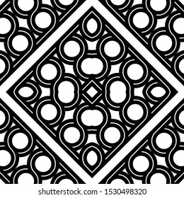 Design seamless geometric pattern. Abstract monochrome diamond background. Vector art