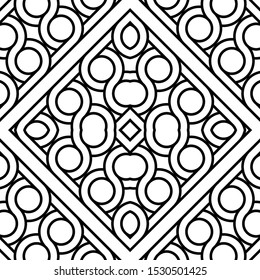 Design seamless geometric pattern. Abstract monochrome diamond background. Vector art
