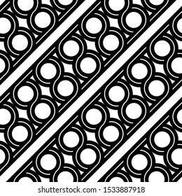 Design seamless geometric pattern. Abstract monochrome circle background. Vector art