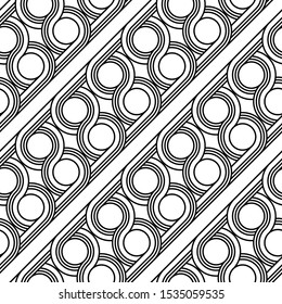 Design seamless geometric pattern. Abstract monochrome circle background. Vector art