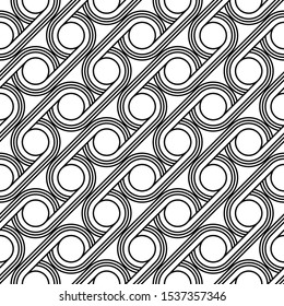 Design seamless geometric pattern. Abstract monochrome circle background. Vector art