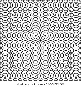 Design seamless geometric pattern. Abstract monochrome grating background. Vector art