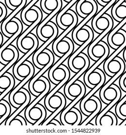 Design seamless geometric pattern. Abstract monochrome circle background. Vector art
