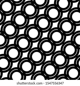 Design seamless geometric pattern. Abstract monochrome circle background. Vector art