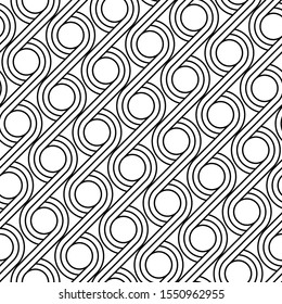 Design seamless geometric pattern. Abstract monochrome circle background. Vector art