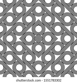 Design seamless geometric pattern. Abstract monochrome diamond background. Vector art