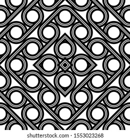 Design seamless geometric pattern. Abstract monochrome diamond background. Vector art