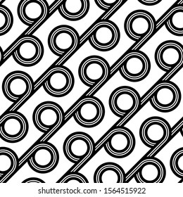 Design seamless geometric pattern. Abstract monochrome circle background. Vector art