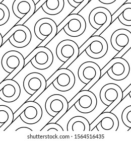 Design seamless geometric pattern. Abstract monochrome circle background. Vector art