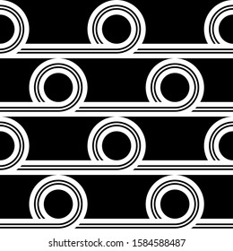 Design seamless geometric pattern. Abstract monochrome circle background. Vector art