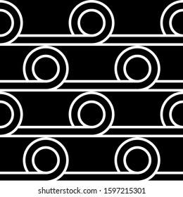 Design seamless geometric pattern. Abstract monochrome circle background. Vector art