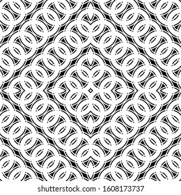 Design seamless geometric pattern. Abstract monochrome grating background. Vector art
