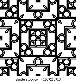 Design seamless geometric pattern. Abstract monochrome grating decorative background. Vector art