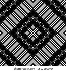 Design seamless geometric pattern. Abstract monochrome lacy background. Vector art