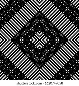 Design seamless geometric pattern. Abstract monochrome stripy background. Vector art