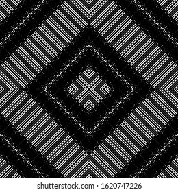 Design seamless geometric pattern. Abstract monochrome stripy background. Vector art