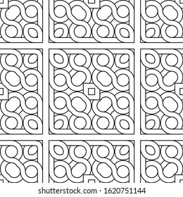 Design seamless geometric pattern. Abstract monochrome square background. Vector art