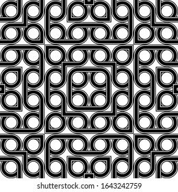 Design seamless geometric pattern. Abstract monochrome background. Vector art