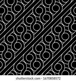Design seamless geometric pattern. Abstract monochrome circle background. Vector art